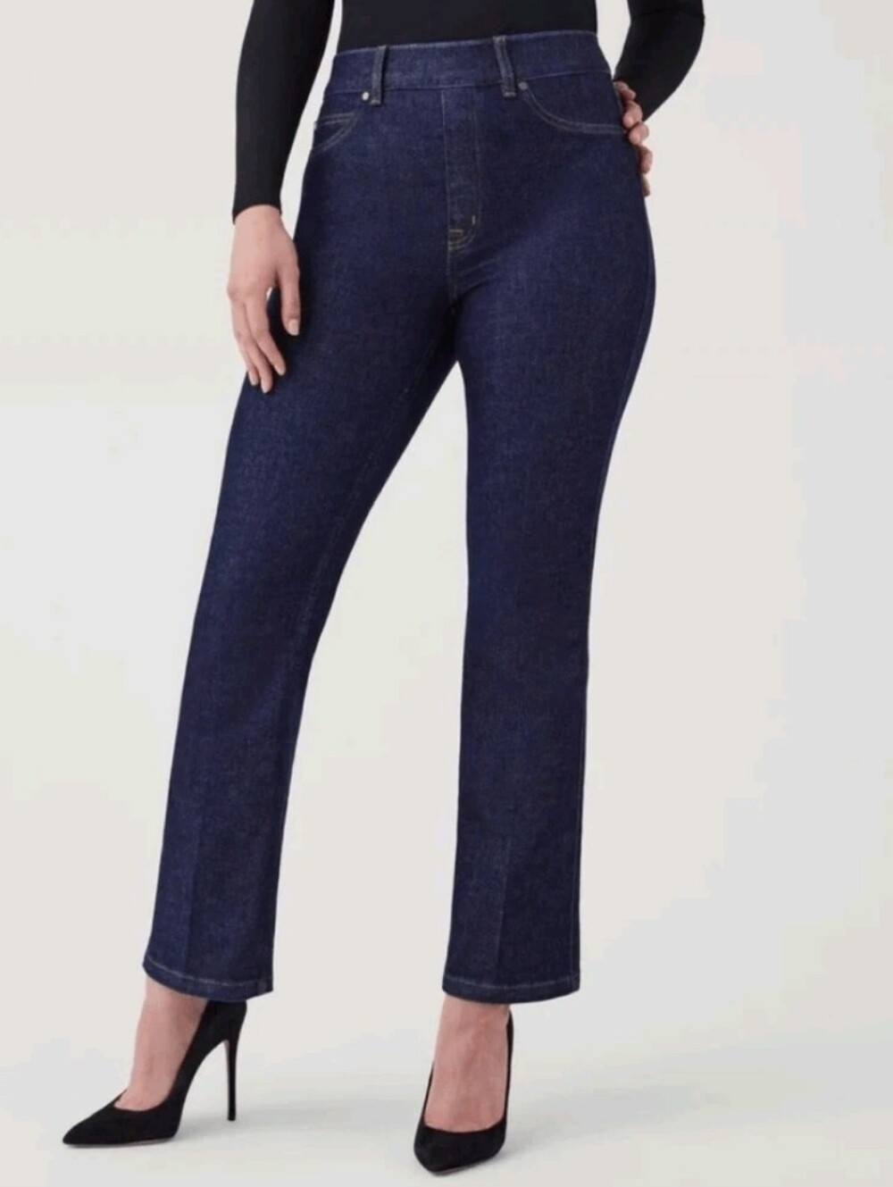 SPANX Cropped Kick Flare Raw Indigo Size Medium Nwt